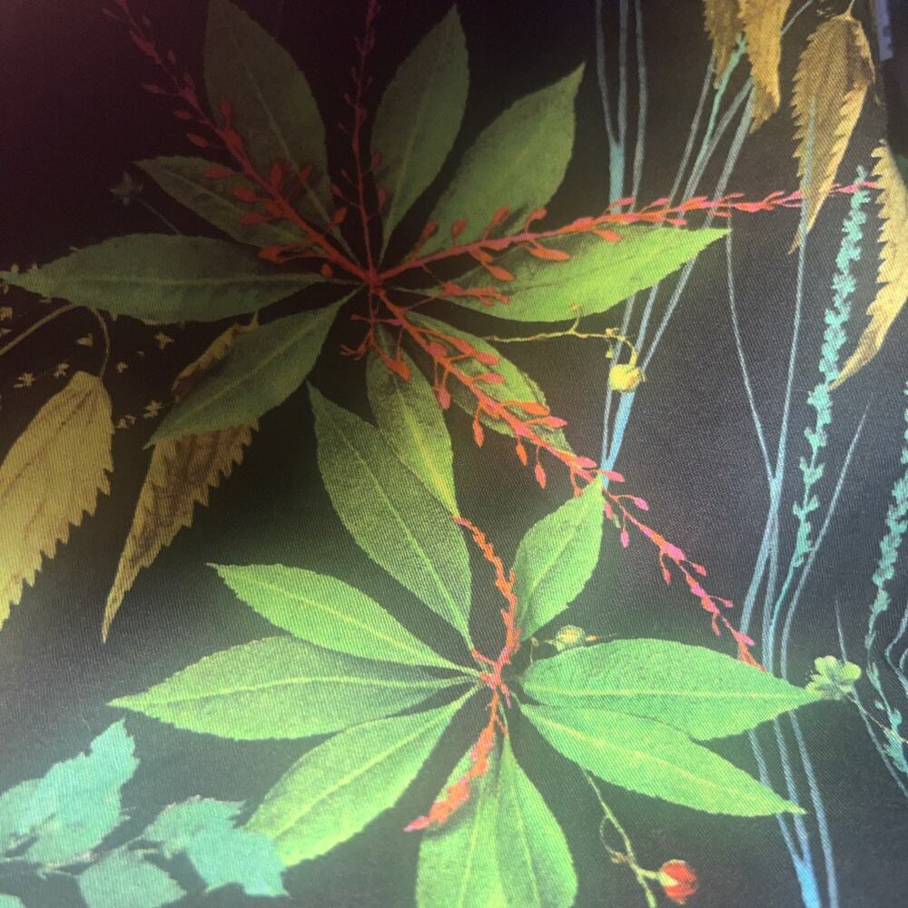Vintage 90s Randy Kemper Botanical Cigarette Pant Dark Floral Eclectic Boho Sz 4 - Picture 5 of 11